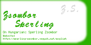 zsombor sperling business card